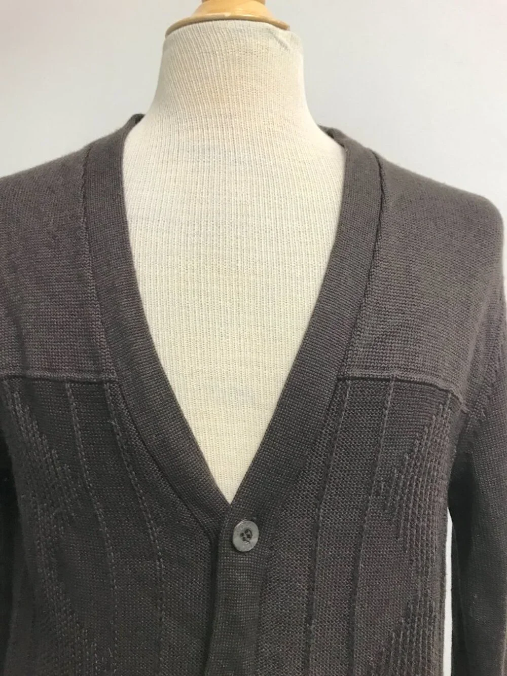 Gucci Tom Ford Brown wool silk cashmere button cardigan sweater M Vintage